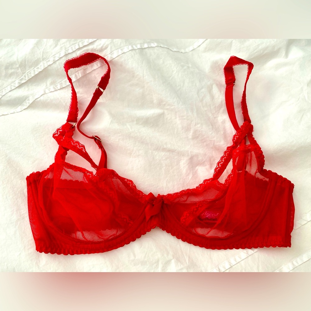Agent Provocateur Lingerie Red Lace Bra